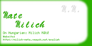 mate milich business card