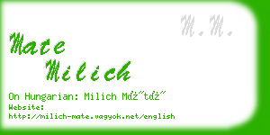 mate milich business card